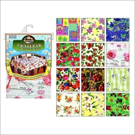 Скатерть 152*203 винил/фланель 12 дизайнов DC65-68 (48)