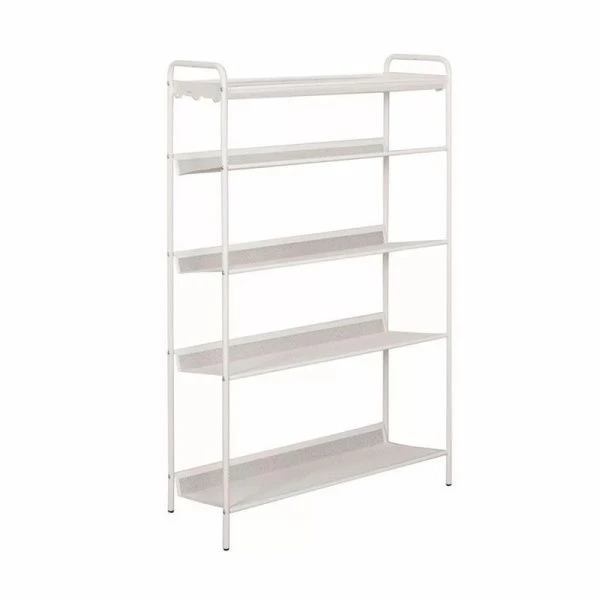 Полка для обуви 5 секций 65*27*106см металл ЖЕНЕВА 25 белая (1)