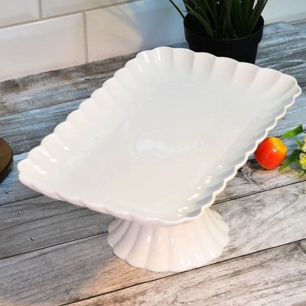 Фруктовница 30,5см фарфор на ножке (4)