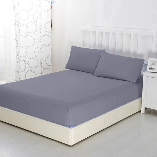 Простыня на резинке 200*200*20 трикотаж Графит