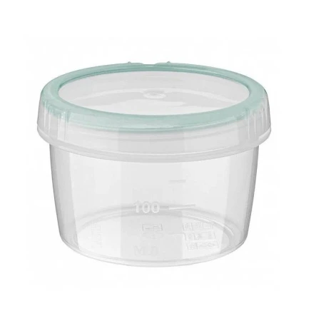 Контейнер пищевой 250мл 9*6,2см пластик ВИНТАЖ с завинчивающейся крышкой (18)