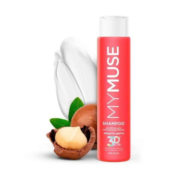 Шампунь для окрашенных волос 400мл MY MUSE Защита цвета и увлажнение 3D Matrix Plus (4)  145051