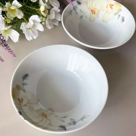 Салатник 600мл фарфор БЕЛЫЙ ШИПОВНИК Идиллия (15)