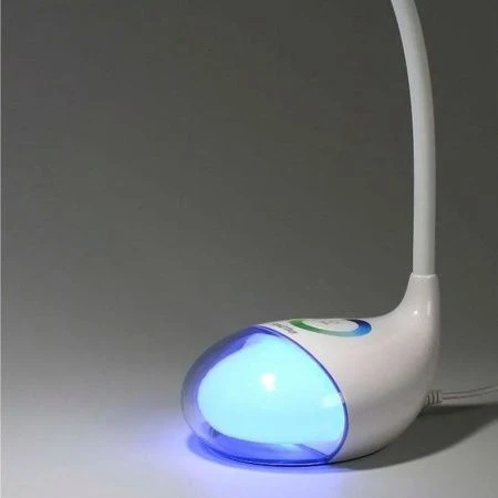 Лампа настольная светодиодная металл GLTL-037 белая 8Вт, rgb-подсветка (12)