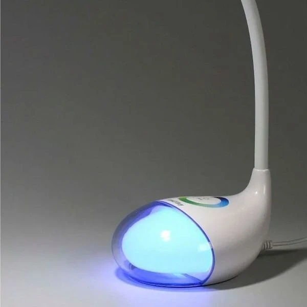Лампа настольная светодиодная металл GLTL-037 белая 8Вт, rgb-подсветка (12)
