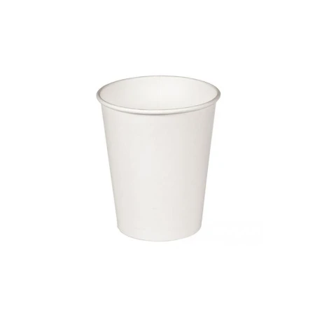 Стакан бумажный 300мл d90мм 1-слойный белый для горячего (1000)