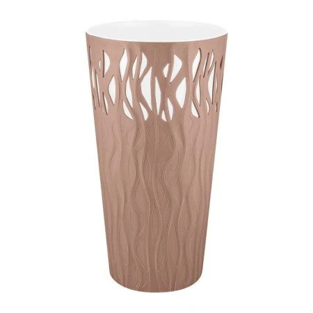 Кашпо 40л пластик Winds с дренажной вставкой 18,7л 340*340*630мм французский платан (4)