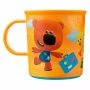 Кружка детская 200мл пластик МИ-МИ-МИШКИ оранжевая с нескользящим дном (15)