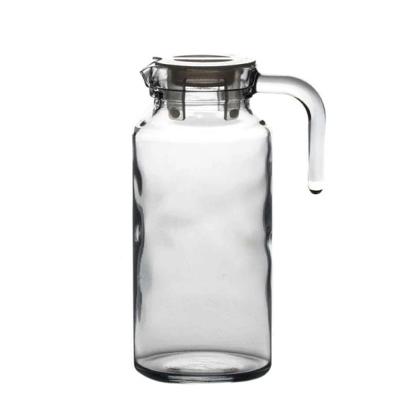 Кувшин 1,3л стекло БЕЙСИК с прозр. пластиковой крышкой в п/у (6)