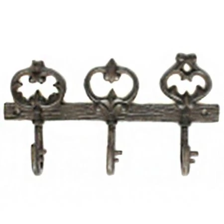 яяяВешалка 3 крючка чугун 22*4*12см Ключи OT-50352 (48)