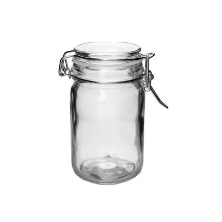 Банка для сыпучих продуктов 250мл стекло с фиксатором JC-15968 (72)