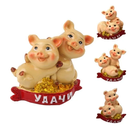 Фигурка Свинья УДАЧИ полистоун 6,5*6*4см 18656/JC-9923 (4/360)