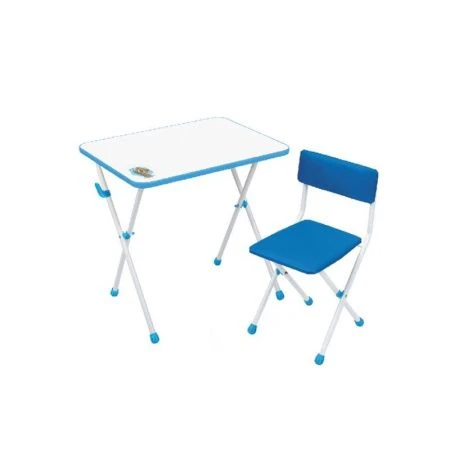 Комплект (стол 580, стул мягкий моющ.) металл/пластик НАШИ ДЕТКИ КНД1 голубой (1)