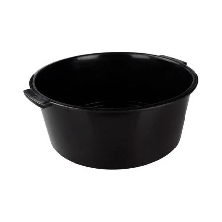 Таз 15л пластик чёрный круглый 2 сорт (10)