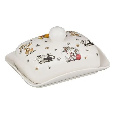 Масленка фарфор ВЕСЕЛЫЕ ДРУЗЬЯ 17*13*9см (36)