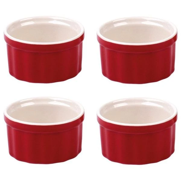 Набор рамекинов керамика 4пр 9*4,5см Flamenco красный ТМ Appetite CR-FS492-FL