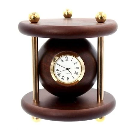 Часы настольные 11*11*11,5см дерево (24)