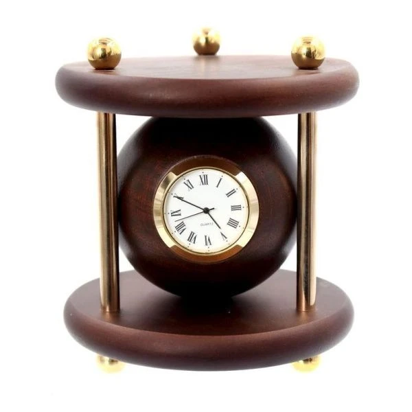 Часы настольные 11*11*11,5см дерево (24)