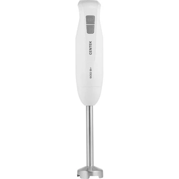 Блендер погружной нерж.сталь Centek CT-1344 белый 600Вт, турбо режим, стакан 600мл (12)