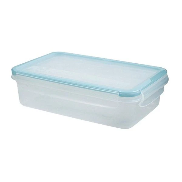 Контейнер пищевой 1л 201*131*64мм пластик ЭКСТРА ЛОК Light M герметичный голубой (12)