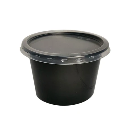 Контейнер одноразовый 500мл полистирол К-115 черный с крышкой ПЭТ (500/50) Контейнер одноразовый 500мл полистирол К-115 черный с крышкой ПЭТ (500/50)