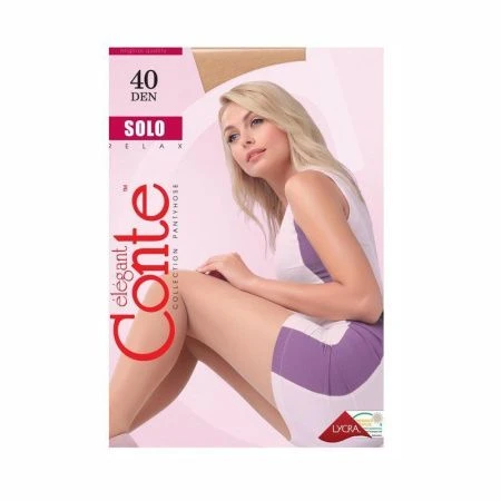 Колготки женские CONTE Solo 40den, р.4 natural