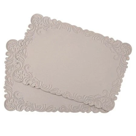 Салфетки сервировочные набор 2шт 45*30см ПВХ Экокожа бежевый (25)