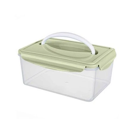 Контейнер пищевой 2,5л 235*168*105мм пластик СВЧ SMART LOCK герметичный зеленый (11)