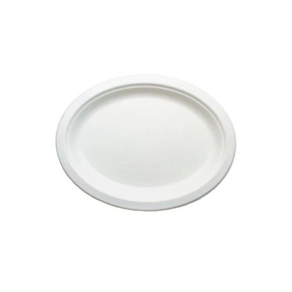 Тарелка БИО 260*200*15мм Растительное волокно овал.белая (х50/900)