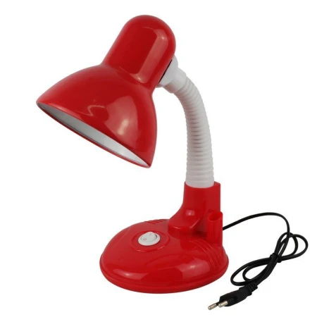 Лампа настольная с выключателем металл/пластик красная 49см (24)