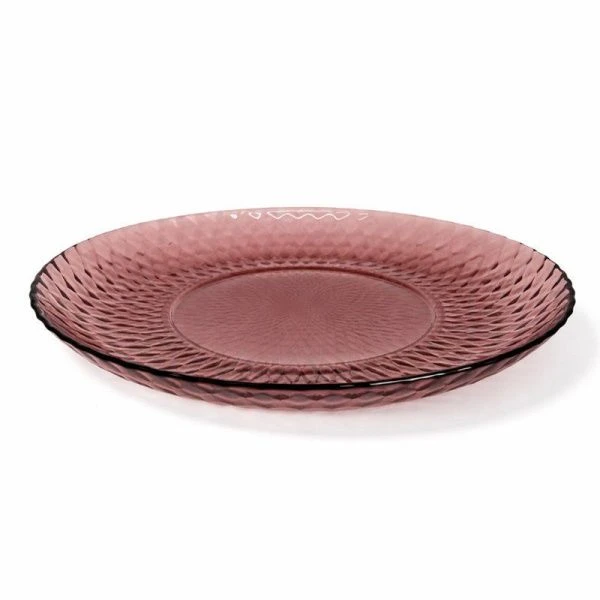 Тарелка мелкая 19см стекло ИДИЛЛИЯ ЛИЛАК десертная (24)