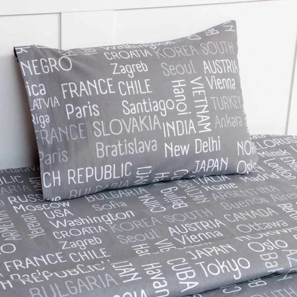 КПБ детский 1,5сп бязь 100%хлопок Этель (пр.150*214, под.143*215, нав.50*70) рис. Young traveler