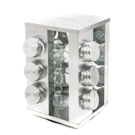 Набор для специй 12пр нерж.сталь/стекло на прямоугольной подставке (4)