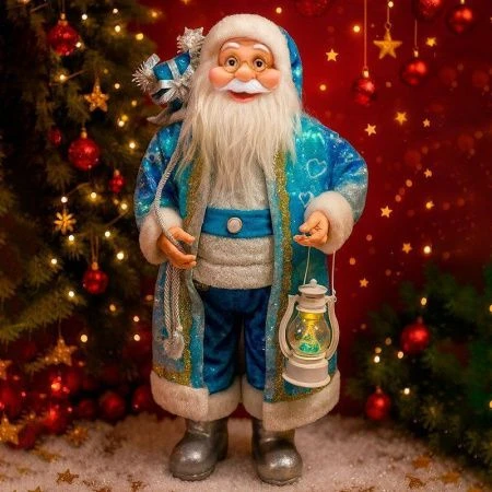 Фигурка новогодняя ДЕД МОРОЗ с фонарем 90см (4) JC-17085