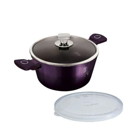 Кастрюля 2,5л кованый алюминий АП со стекл.крышкой 20см индукция Purple Eclips (6)