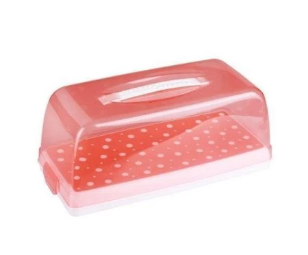 Хлебница 35*18*15,5см ГОРОШЕК бело-оранжевая (8)