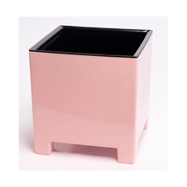 Горшок цветочный 2,1л 14*14см пластик НАРД с вкладкой розовая пудра (8)