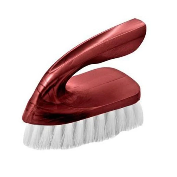 Щетка Утюжок 11*6*8см пластик/нейлон Rock'n'Roll бордовый (ворс 2,5см) (23)