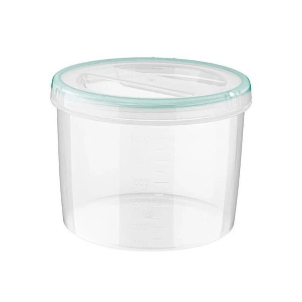 Контейнер пищевой 1,2л 14*11см пластик ВИНТАЖ с завинчивающейся крышкой (12)