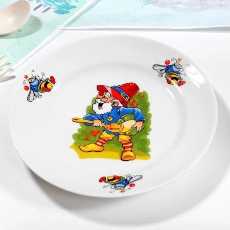 Тарелка детская глубокая 20см фарфор ЛЕСОВИЧОК Идиллия (20)