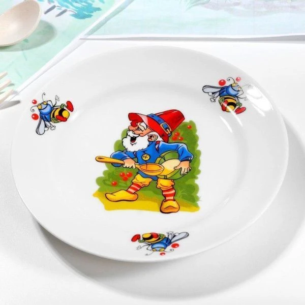 Тарелка детская глубокая 20см фарфор ЛЕСОВИЧОК Идиллия (20)