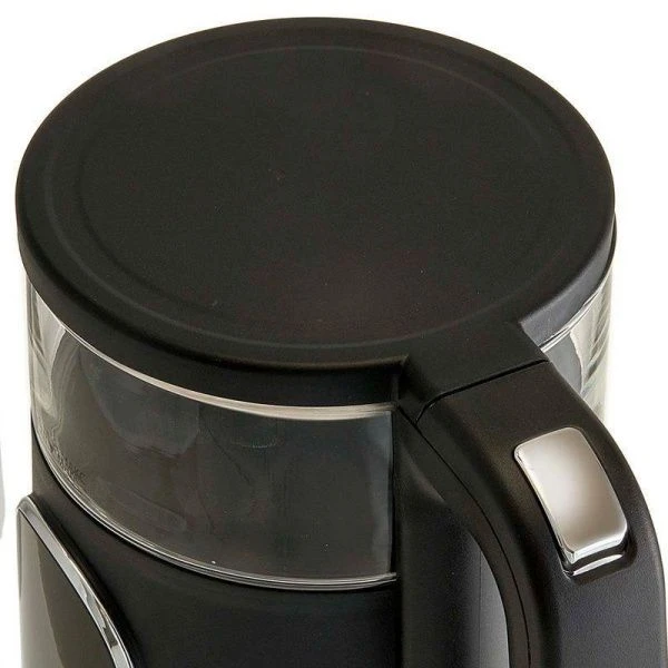 Чайник электрический 1,7л стекло 2200Вт DELTA LUX DE-1025 LCD дисплей, черный (6)