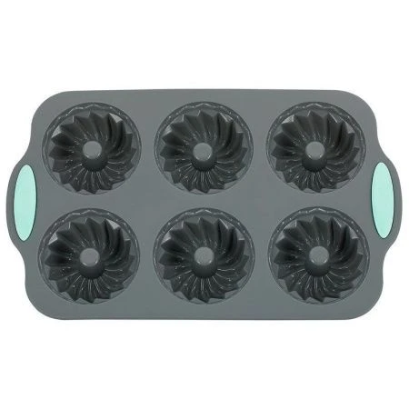 Форма для кексов 6 ячеек 28,5*17,5*3см силикон Silicone 79-011 (100)