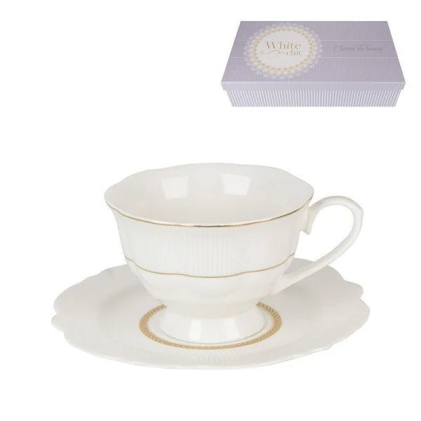 Чайный набор 12пр фарфор на 6 персон 190мл White chic подар.уп. (6)