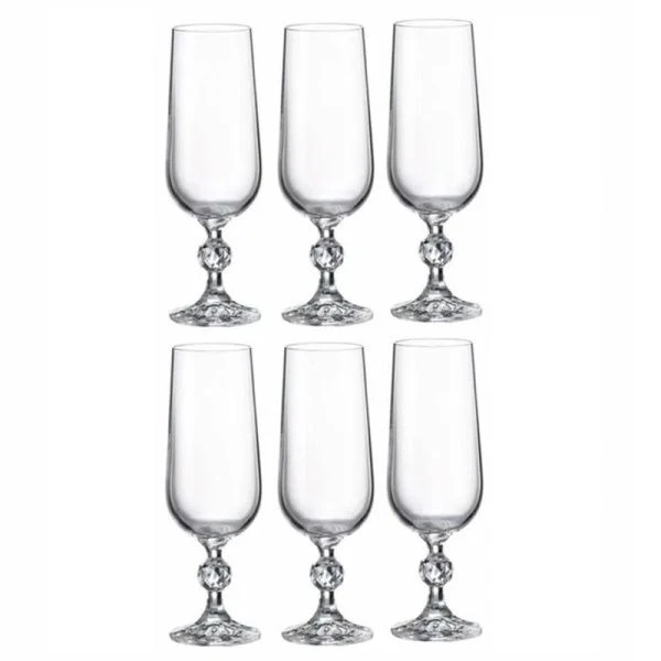 Бокалы для шампанского набор 6шт 180мл стекло КЛАУДИЯ/СТЕРНА (8) 16218