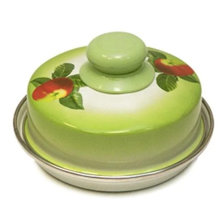 Масленка эмаль белая с рисунком 01-3100/6 (24)