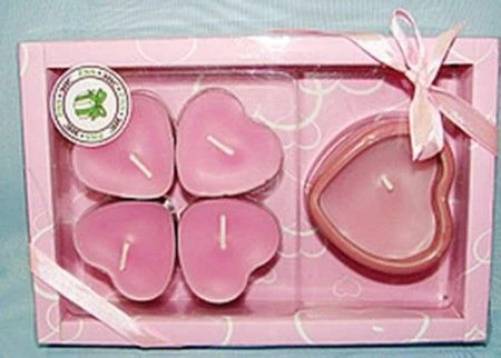 яяяНабор свечей с подсвечником 5пр. Леденец