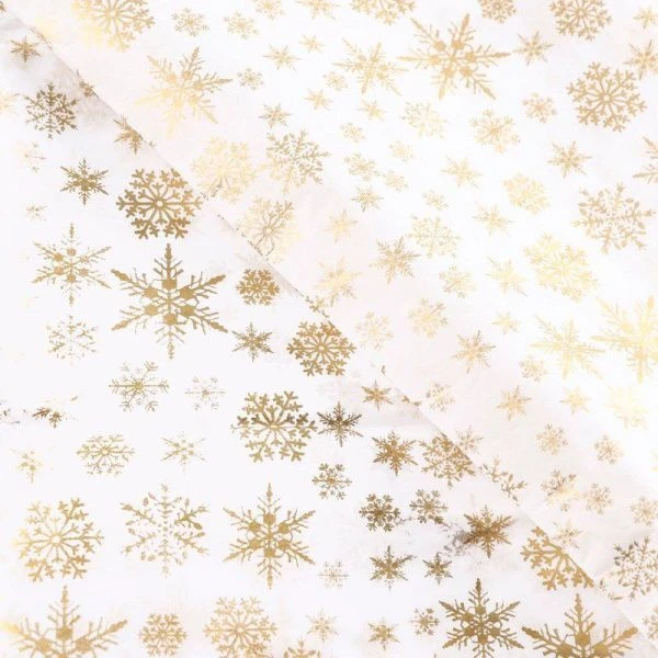 Бумага упаковочная новогодняя тишью (набор 20шт.) 50*70см Снежинки (1) Бумага упаковочная новогодняя тишью (набор 20шт.) 50*70см Снежинки (1)