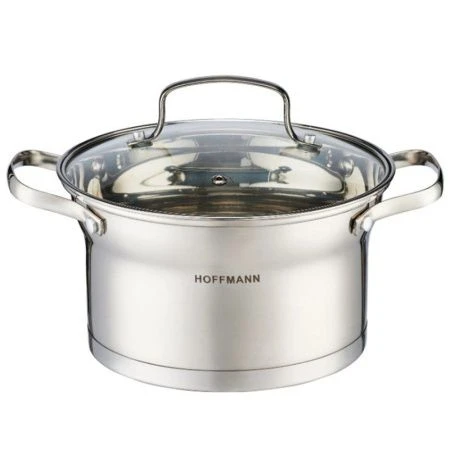 Набор кастрюль 3пр 1,5/2,5/3л нерж.сталь стекл.крышки 16/18/20см 5-ти сл.капс.дно (4)