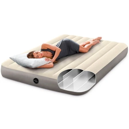 Матрас надувной двухместный флок ПВХ Single-High 203*152*25см до 272кг (3)